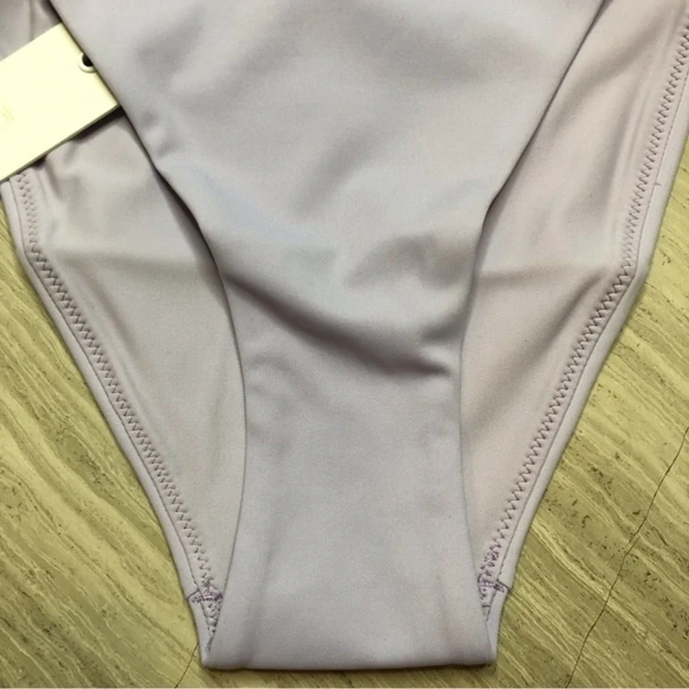 Jonathan Simkhai Amenda Strappy Bikini Summer Vacation Bottom Lupine Lilac Small